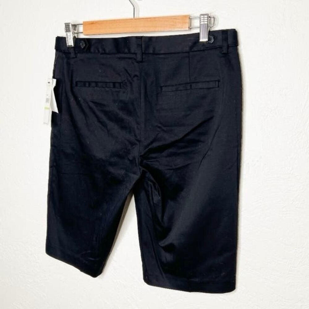 Laundry by Shelli Segal Black Trouser Tailored Dress Shorts, size M, B72, $42
